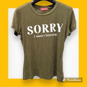 Ragdoll t shirt soft green large sorry I wasn’t listening